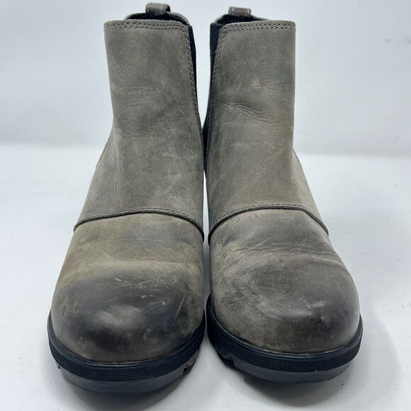 Sorel Green Joan Of Arctic NL3022-052 Leather Ankle Booties Boots Women's Sz 7.5 - Picture 2 of 9
